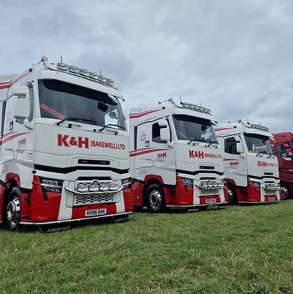 Line-up of K&H (Bakewell) Limited's trucks