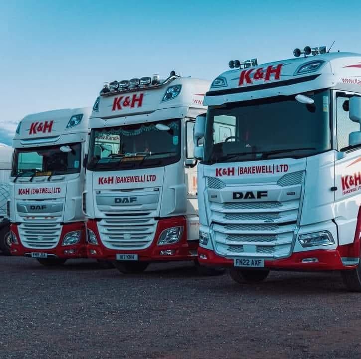 Line-up of K&H (Bakewell) Limited's trucks