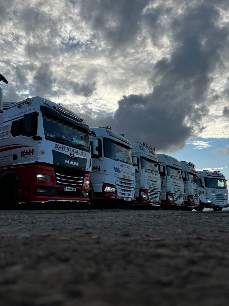 Line-up of K&H (Bakewell) Limited's trucks