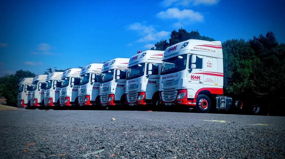 Line-up of K&H (Bakewell) Limited's trucks
