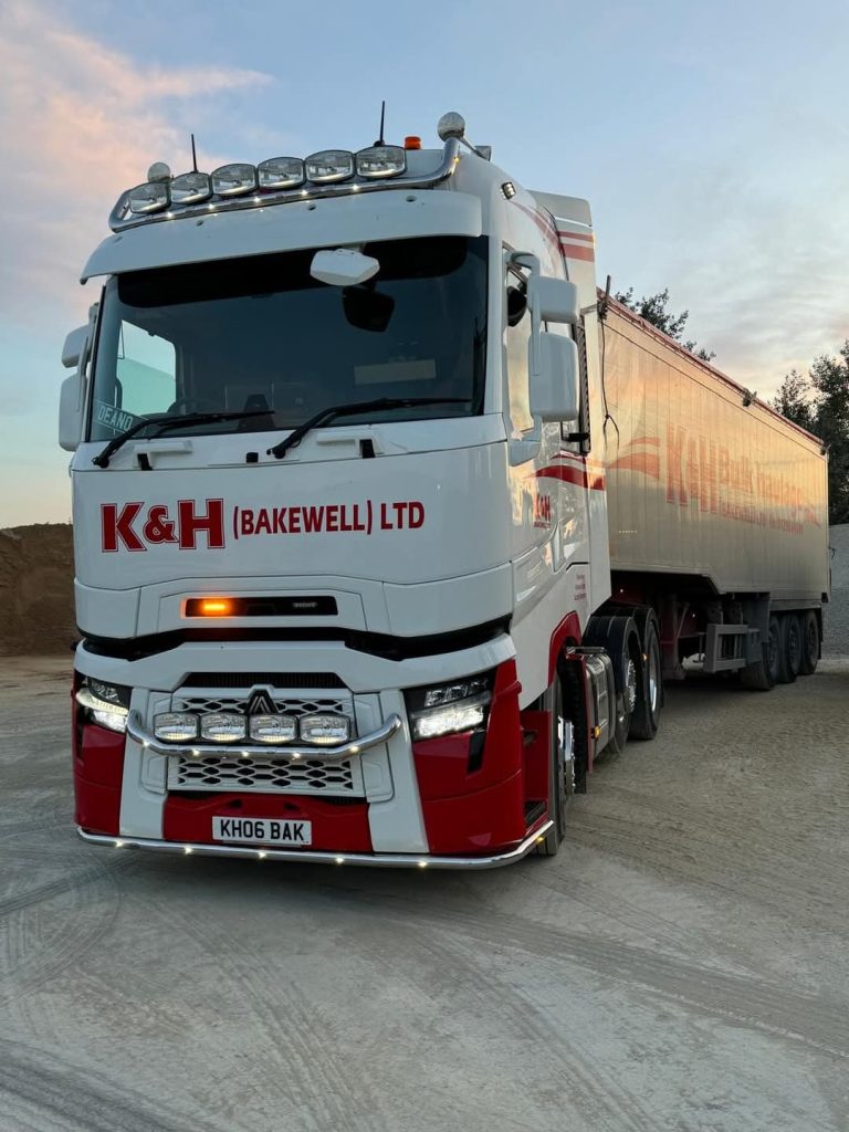 K&H (Bakewell) Limited's Renault truck pulling tipper unit
